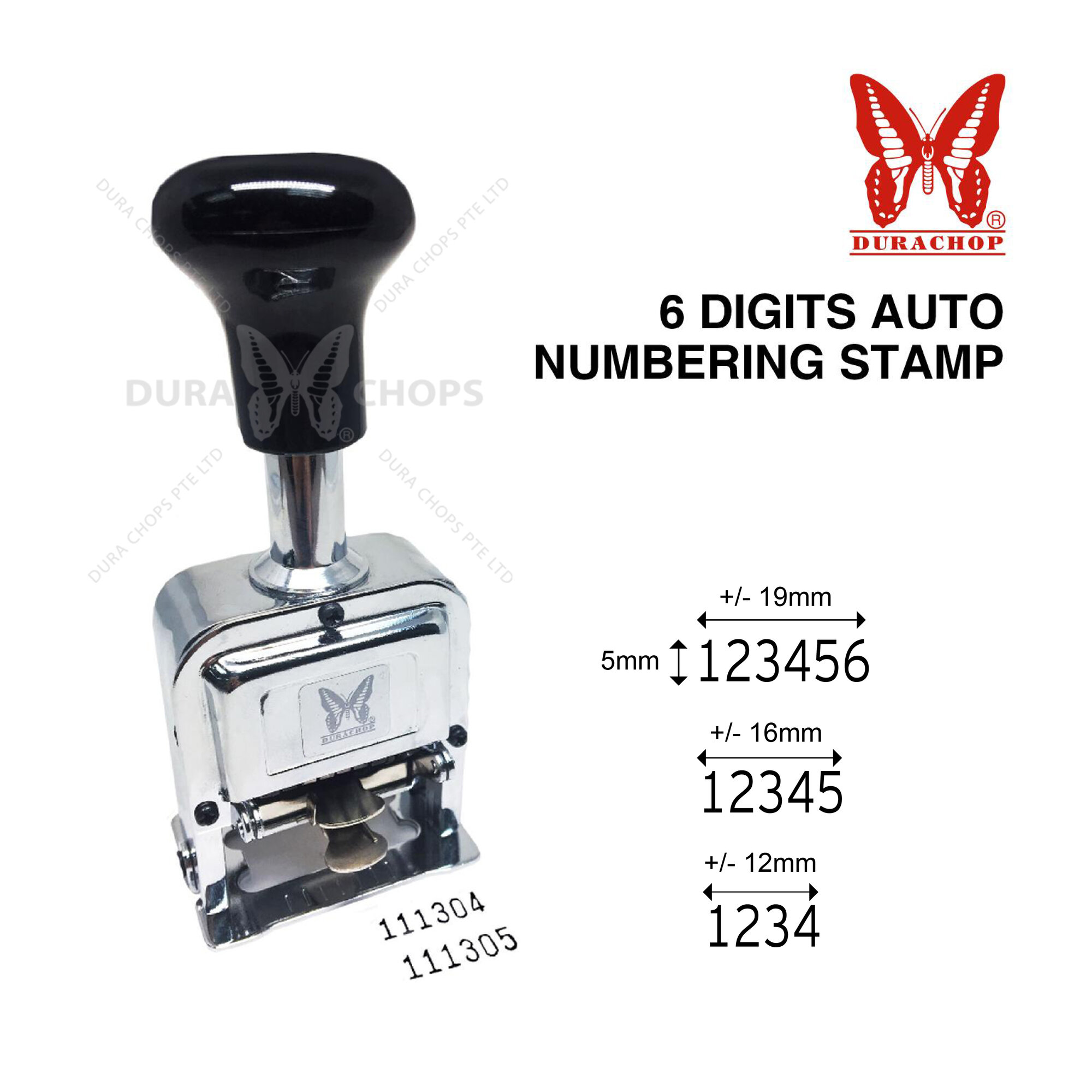 6 Digits Auto Numbering Stamp