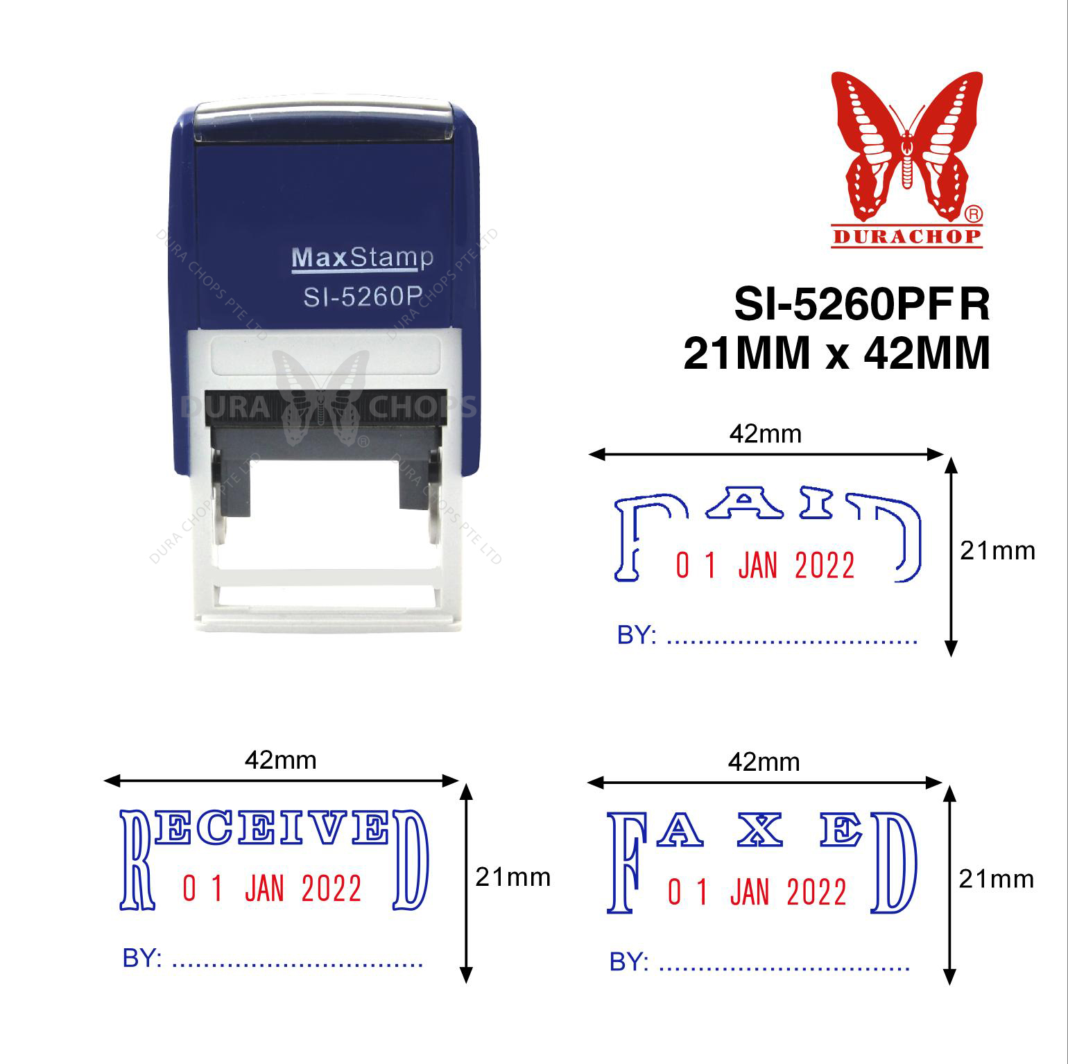 MAX Dater SI-5260PFR (PAID/FAXED/RECEIVED)