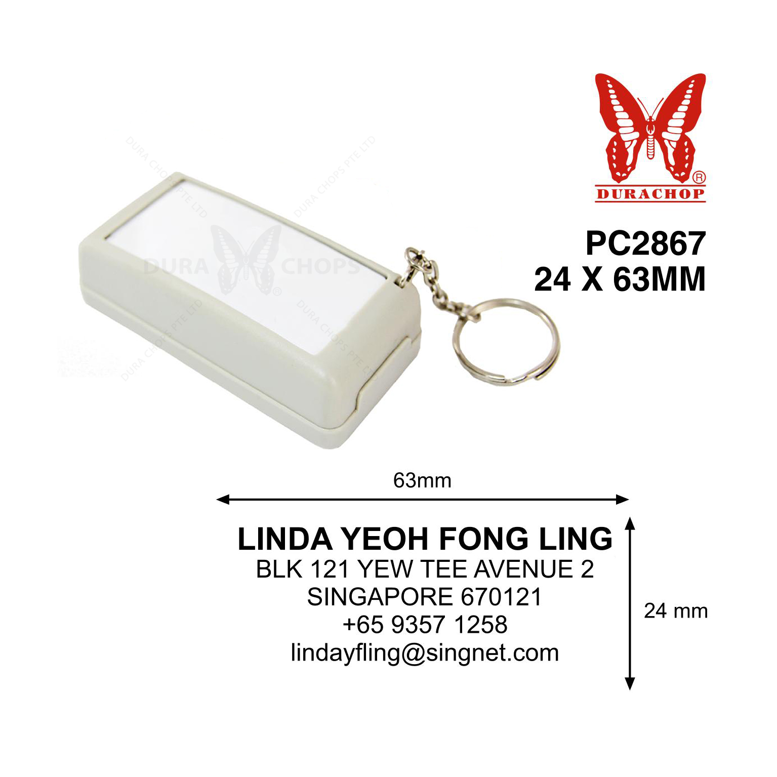 PC2867 (with Keychain) - 24 x 63mm